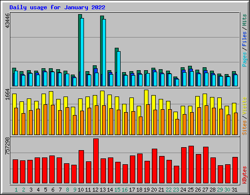Daily usage for January 2022