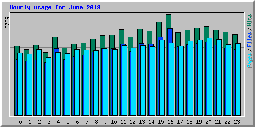 Hourly usage for June 2019