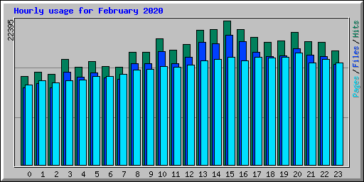 Hourly usage for February 2020