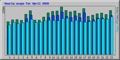 Hourly usage for April 2020