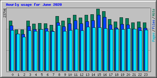 Hourly usage for June 2020