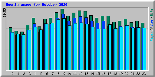 Hourly usage for October 2020