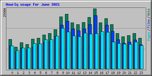 Hourly usage for June 2021