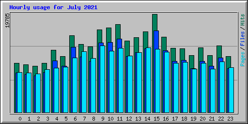 Hourly usage for July 2021