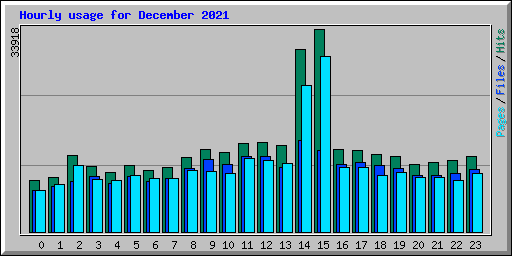 Hourly usage for December 2021