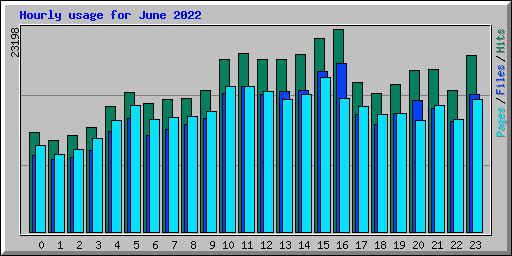 Hourly usage for June 2022