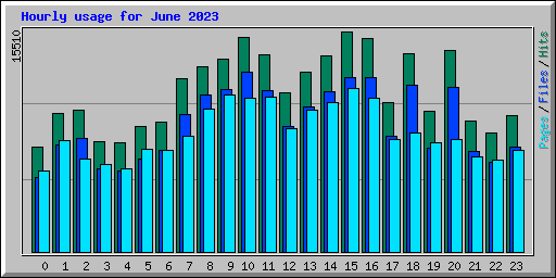 Hourly usage for June 2023