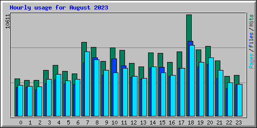 Hourly usage for August 2023